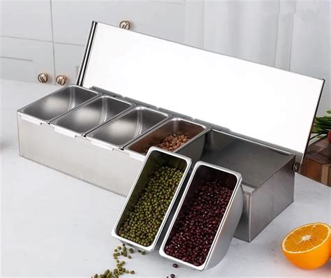 stainless steel seasoning box|2X Stainless Steel Seasoning Box Restaurant Chef Seasoning .